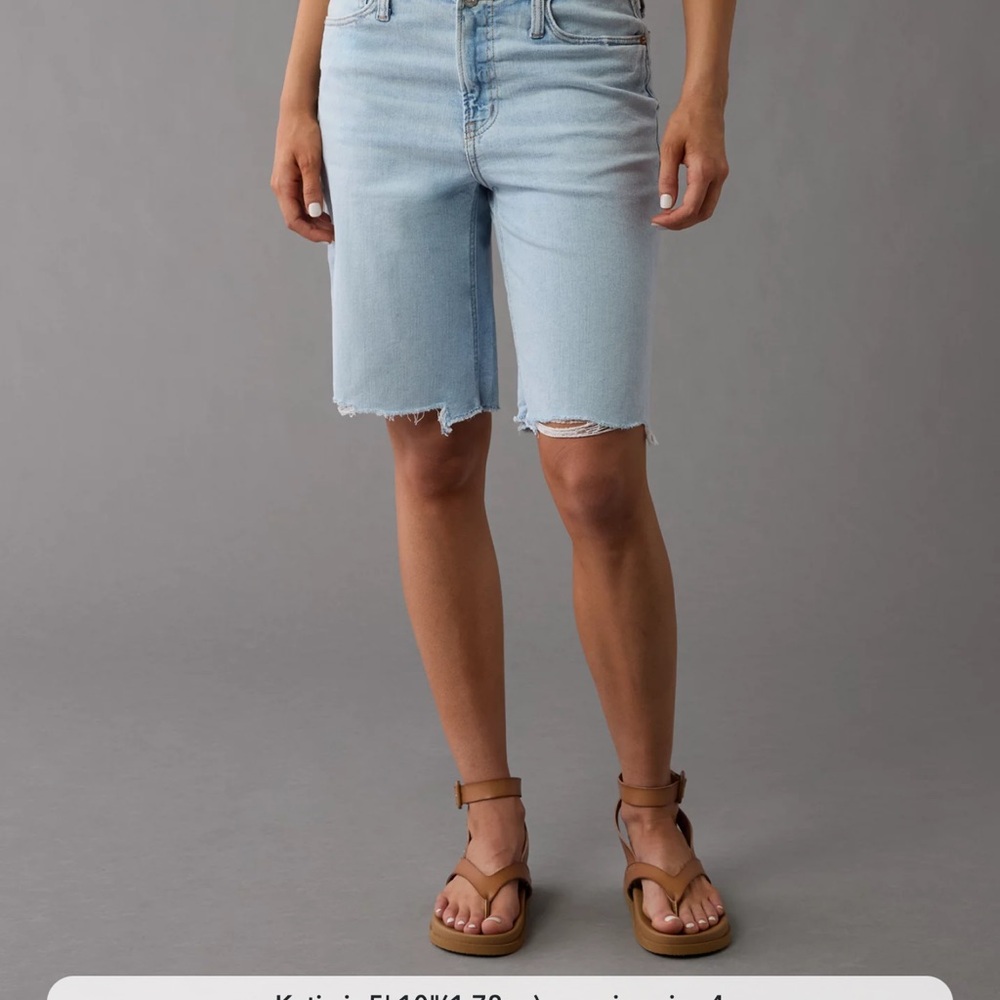 American Eagle Light Blue Denim Shorts